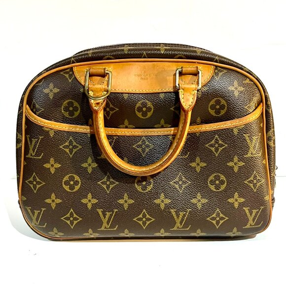 Authentic Louis Vuitton Trouville Monogram Brown Satchel Top Handle w Du… - Picture 16 of 16